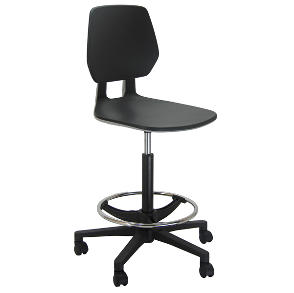  Sedia alta tecnigrafo ESOS PG - PPL - con poggiapiedi - nero - Unisit 