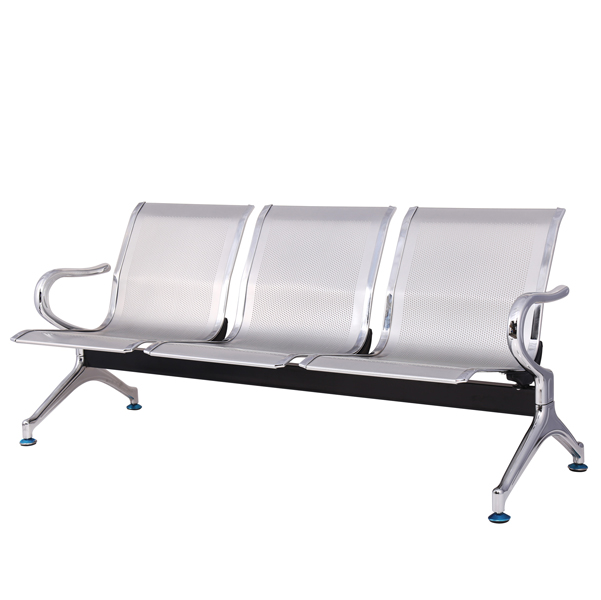 Panca attesa - 3 posti - in acciaio - grigio - Serena Group 