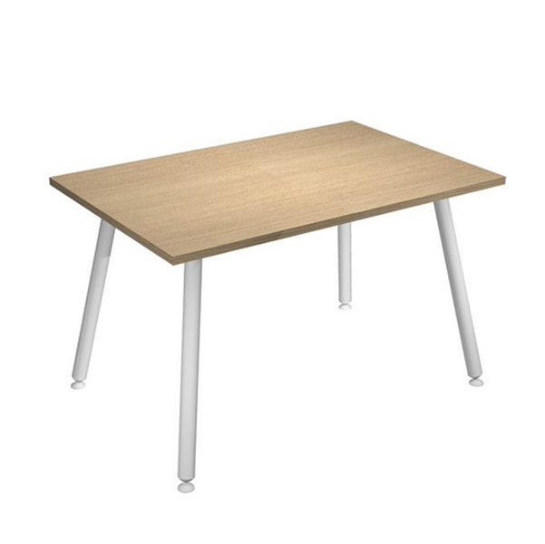  Scrivania Skinny Metal - 120 x 80 x H 74,4 cm - bianco / rovere 