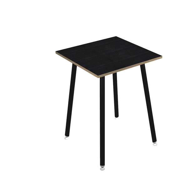  Tavolo alto Skinny Metal - 80 x 80 x 105 cm - nero/nero venato 