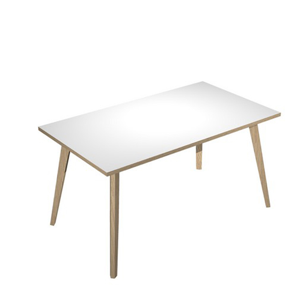  Scrivania Woody - 140 x 80 x H 74,4 cm - rovere / bianco 