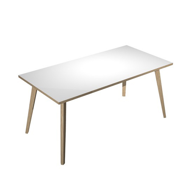  Scrivania Woody - 160 x 80 x H 74,4 cm - rovere / bianco 