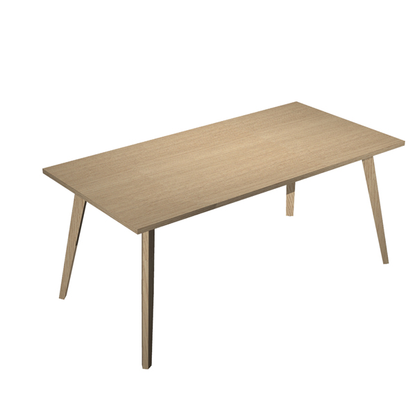  Scrivania Woody - 180 x 80 x H 74,4 cm - rovere 