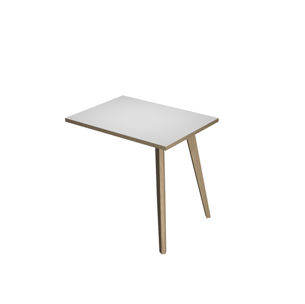  Allungo DX/SX per scrivanie Woody - 60 x 80 x H 74,4 cm - rovere / bianco 