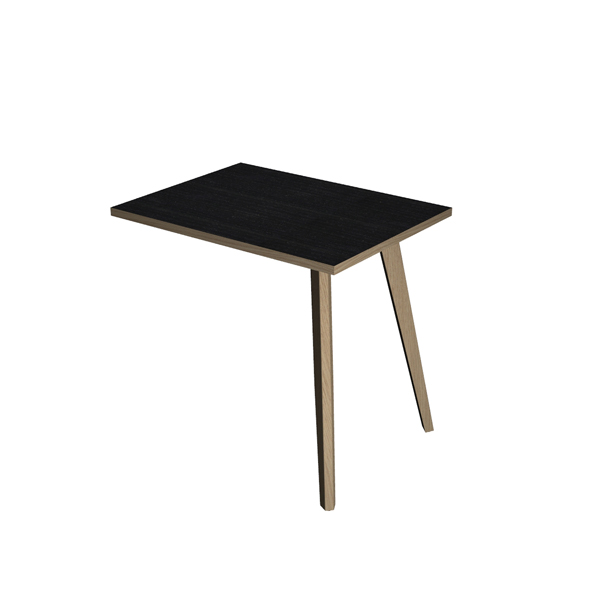  Allungo DX/SX per scrivanie Woody - 60 x 80 x H 74,4 cm - rovere / nero venato 