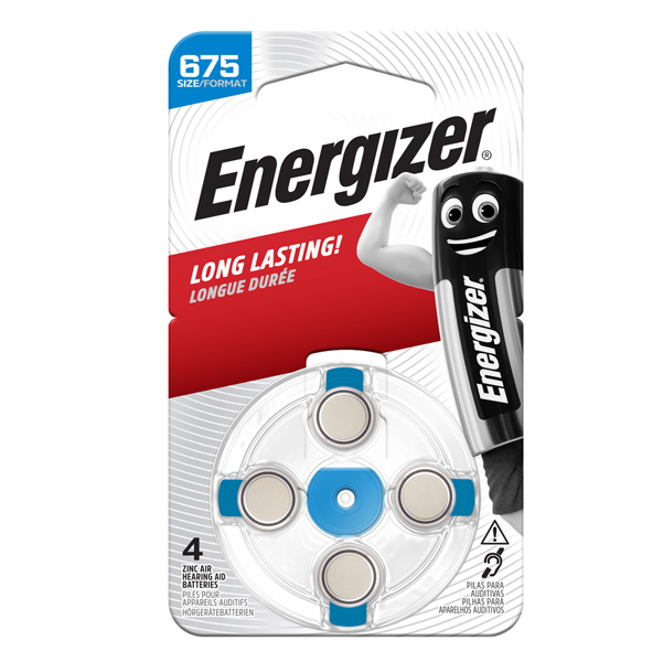  Pila per apparecchi acustici 675 Zinc Air - Energizer - blister 4 pezzi 