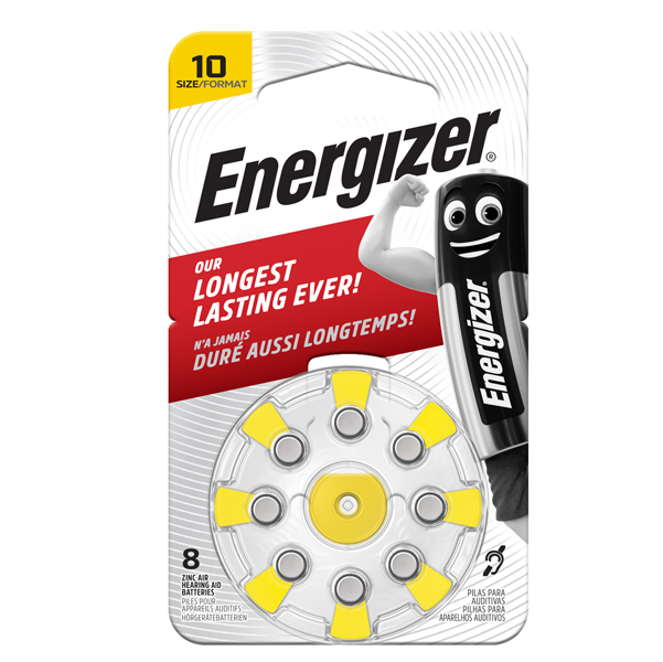 Pila per apparecchi acustici 10 Zinc Air - Energizer - blister 8 pezzi 