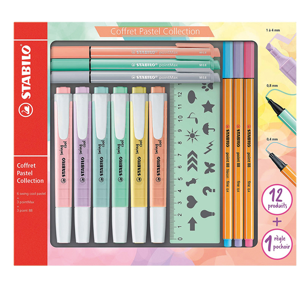  Set coffret Pastel Collection - Stabilo - 13 pezzi 