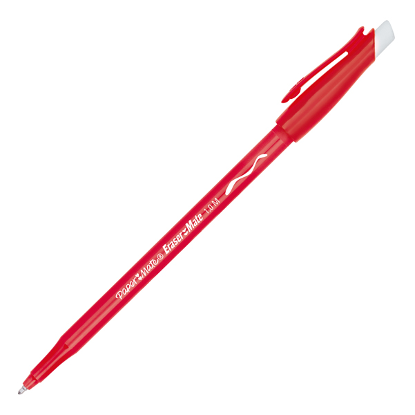 Penna a sfera con cappuccio Replay - cancellabile - punta 1 mm - rosso - Papermate 