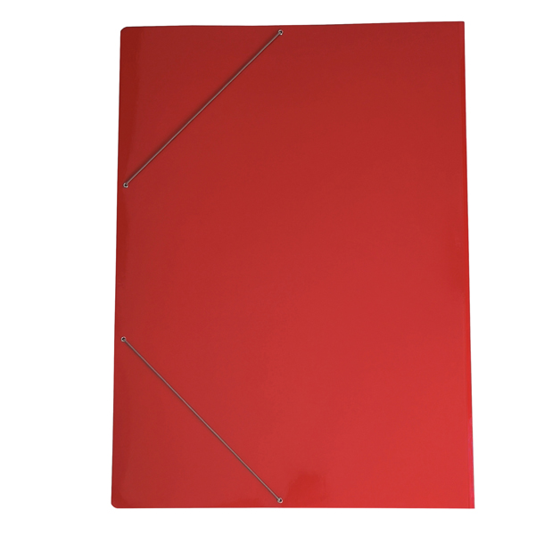  Cartella con elastico angolare - 70 x 100 cm - dorso variabile - cartoncino plastificato - rosso - Cartotecnica del Garda 