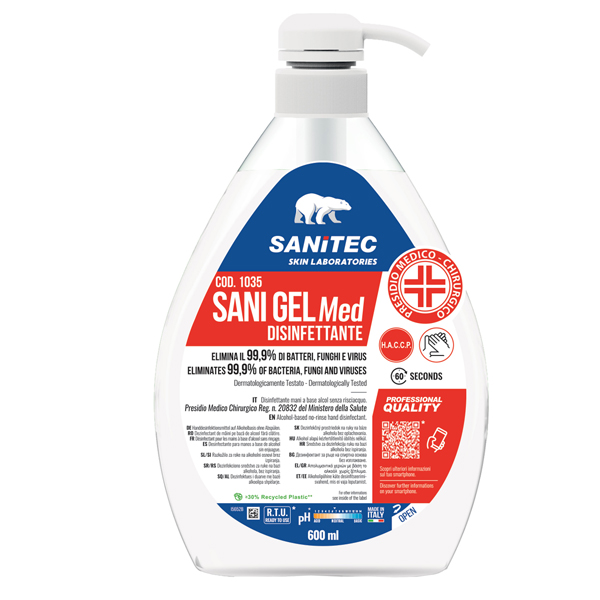  Sani Gel Med igienizzante mani - 600 ml - Sanitec 