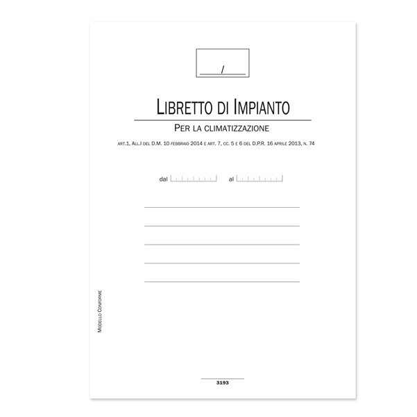  Libretto impianti climatizzazione - 44 pag - DU319300000 - Data Ufficio 