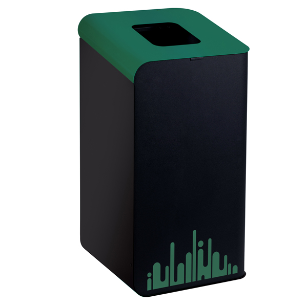  Gettacarte Rubik Evo - per raccolta differenziata - 80 L - verde - Medial 