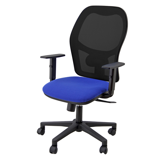  Seduta operativa Hubble HUHUVE - tessuto Eco - braccioli regolabili - blu - Unisit 