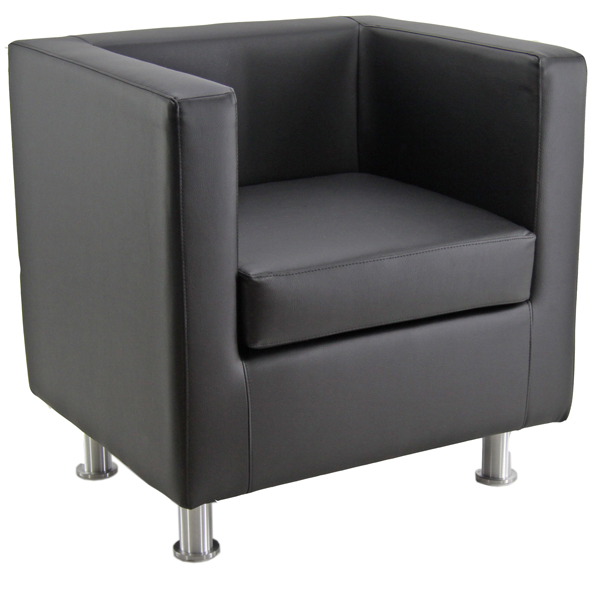  Poltrona Pragma PR1 - con braccioli inclusi - similpelle - nero - Unisit 