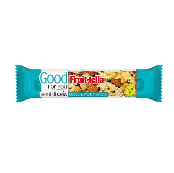  Barretta frutta secca Good For You - cocco/ fave di cacao - 36 gr - Fruit-Tella 