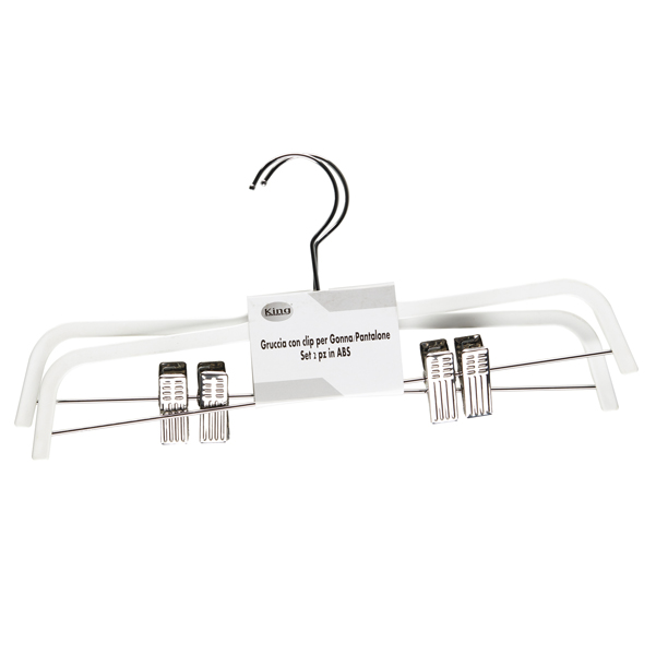  Set 2 grucce antiscivolo gonna/pantalone bianco 37x0,6cm 