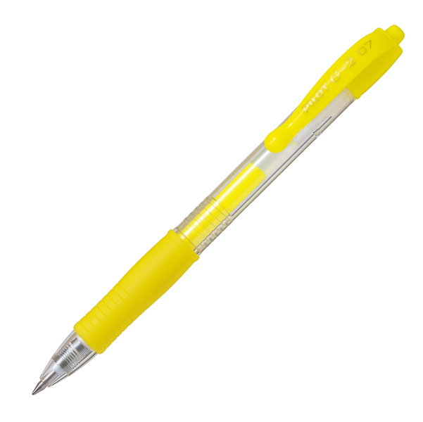  Roller gel a scatto G-2 - punta 0,7mm - giallo neon - Pilot 