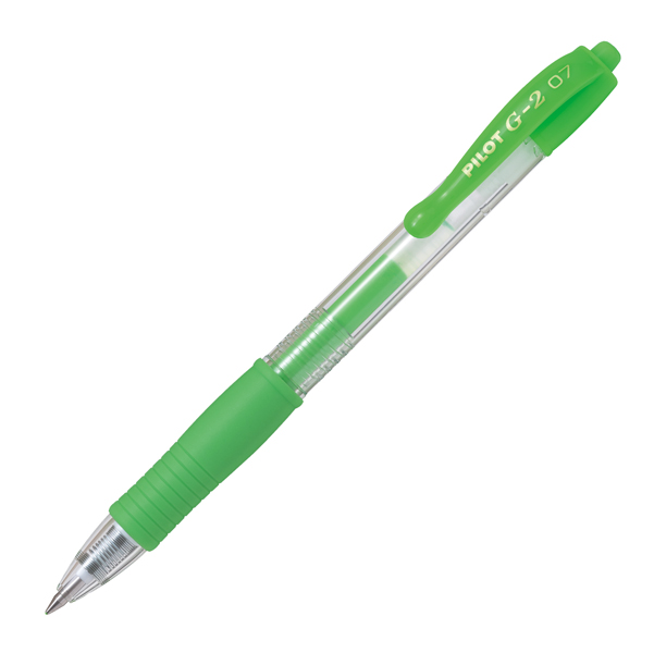  Roller gel a scatto G-2 - punta 0,7mm - verde neon - Pilot 