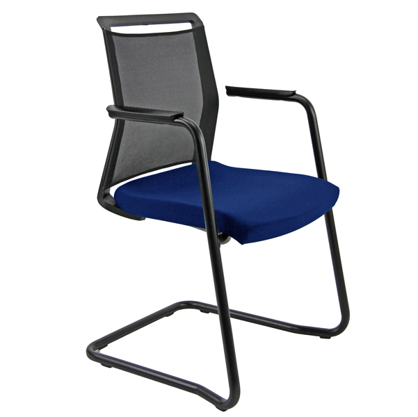  Seduta attesa Light LLS - con braccioli inclusi - blu/nero - Unisit 