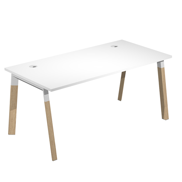  Scrivania Woody Superior - 140 x 80 x 72,5 cm - piano bianco 