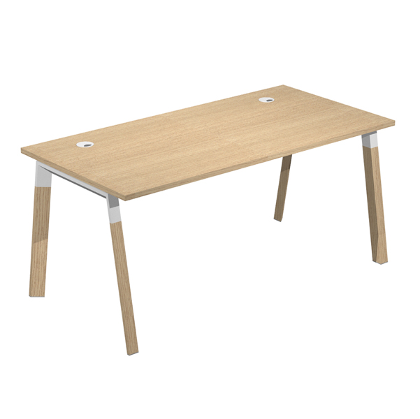  Scrivania Woody Superior - 140 x 80 x 72,5 cm - piano rovere 