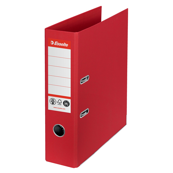  Registratore a leva - CO2 neutral - A4 - dorso 75 mm - rosso - Esselte 
