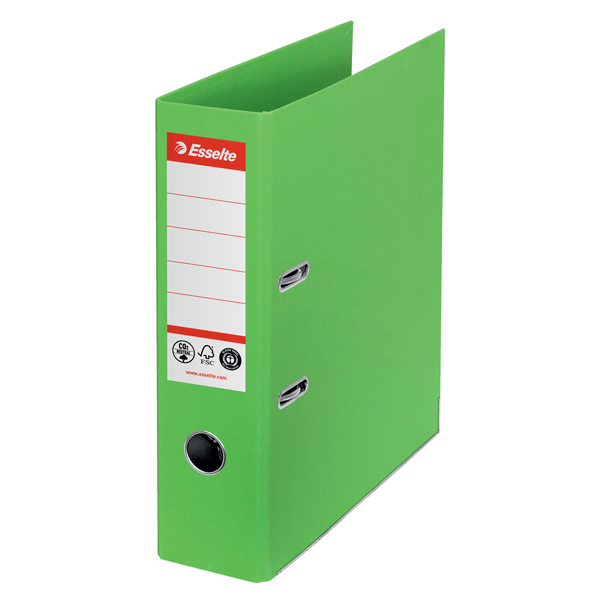  Registratore a leva - CO2 neutral - A4 - dorso 75 mm - verde - Esselte 