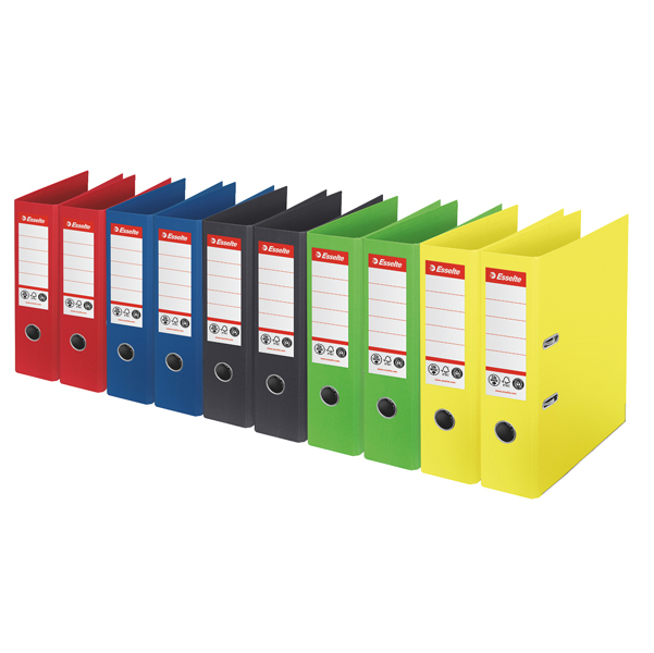  Registratore a leva - CO2 neutral - A4 - dorso 75 mm - colori assortiti - Esselte 