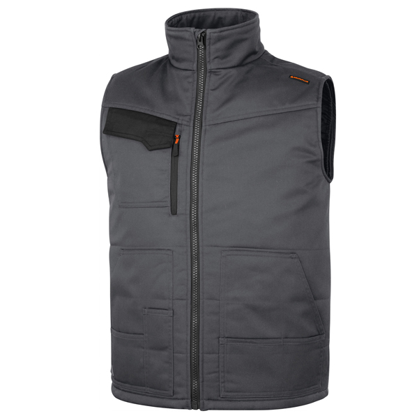  Gilet Stockton3 - multitasche - taglia XXL - grigio/arancio - Deltaplus 