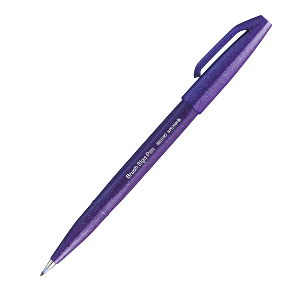  Pennarello Brush Sign Pen - viola - Pentel 