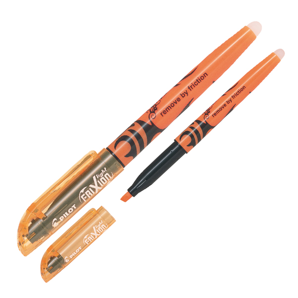  Evidenziatore cancellabile Frixion Light - punta a scalpello 4,0mm - tratto 3,3mm - arancione - Pilot 