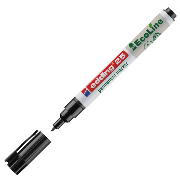 Marcatore permanente 25 Ecoline - punta tonda 1.0 mm - nero - Edding 