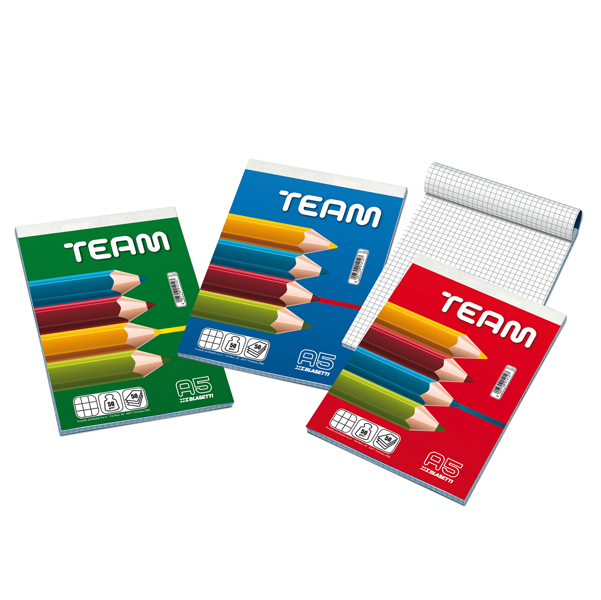  Blocco note Team - 5 mm - 150 x 210 mm - 50 gr - 50 fogli - Blasetti 