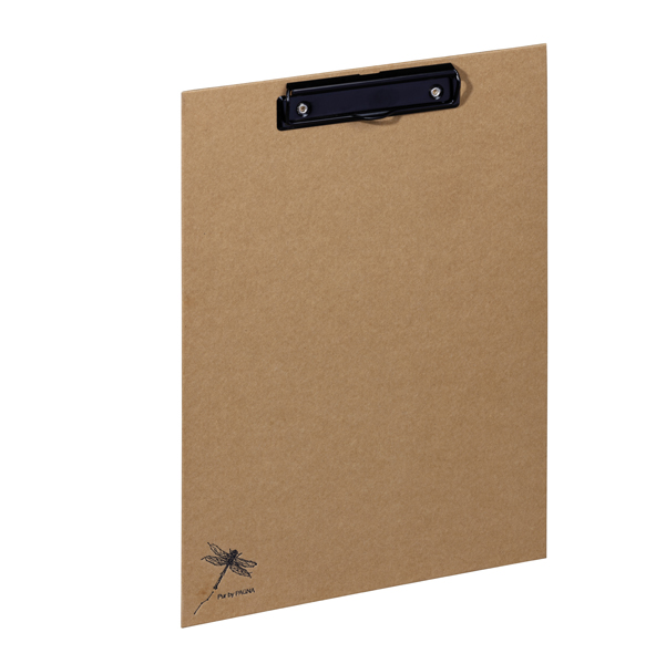  Portablocco Pure - A4 - in cartone - carta kraft - con molla fermafogli - Pagna 