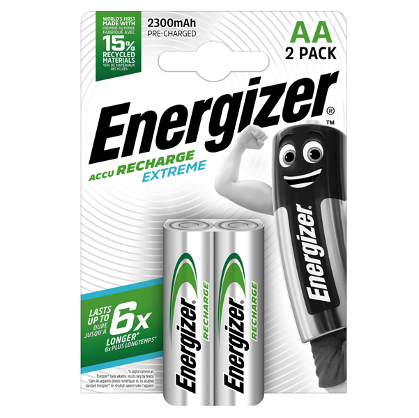  Pila stilo AA - 1,2V - Extreme - ricaricabili - Energizer - blister 2 pezzi 