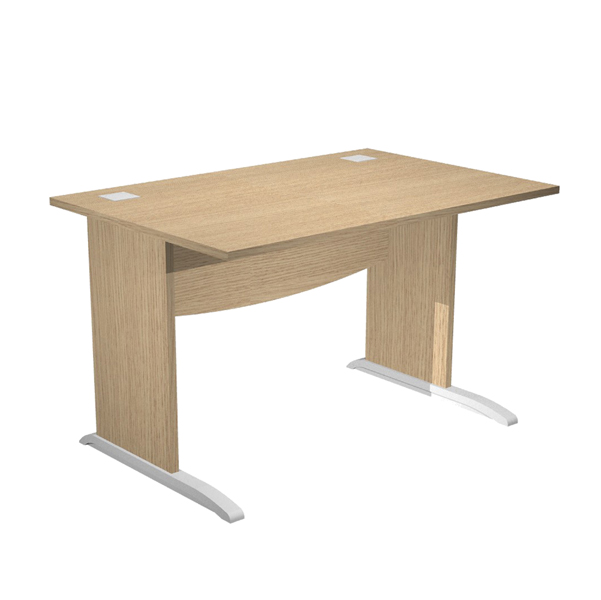  Scrivania Operativa Agorà Basic - fianchi a L melaminico - 120 x 80 x H 73 cm - rovere 