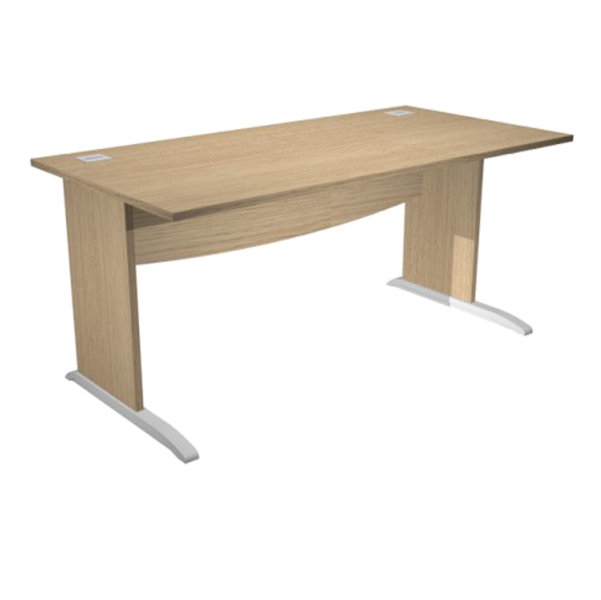  Scrivania Operativa Agorà Basic - fianchi a L melaminico - 140 x 80 x H 73 cm - rovere 