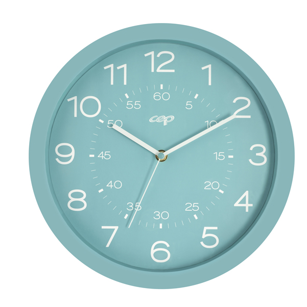  Orologio da parete Riviera Orion 820 Ri - diametro 30 cm - blu menta - Cep 