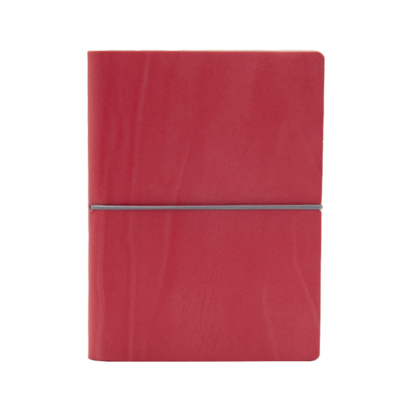  Taccuino Evo Ciak - 9 x 13 cm - fogli bianchi - copertina rosso corallo - In Tempo 