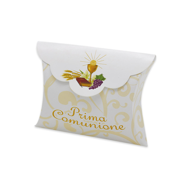  Scatolina portaconfetti - Comunione - carta - 10 x 8 x 3 cm - Big Party - conf.25 pezzi 