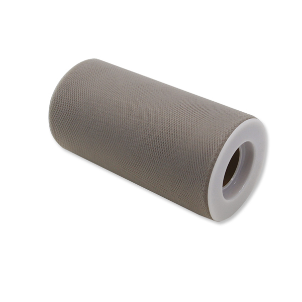  Tulle in rotolo - 12,5 cm x 25 mt - argento opaco - Big Party 