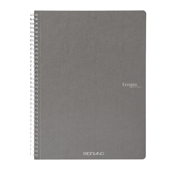  Maxiquaderno Ecoqua original - A4 - 90gr - 5mm - 70 fogli - antracite - spiralato - Fabriano 