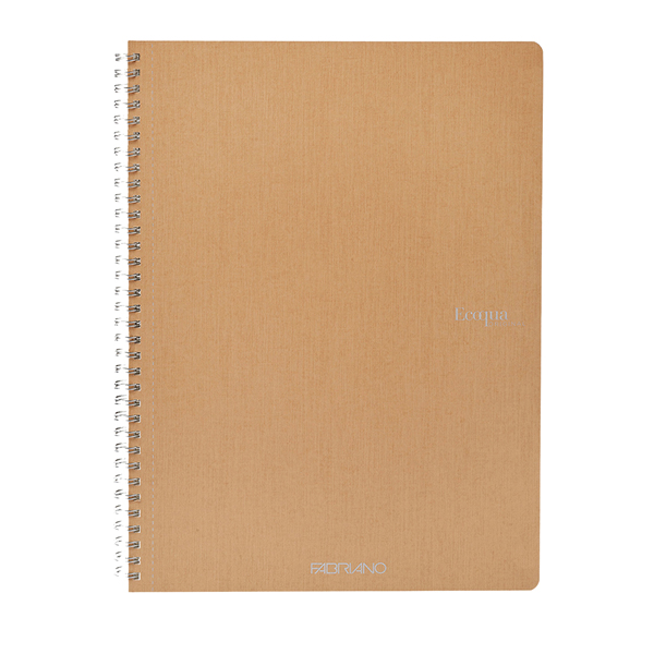  Maxiquaderno Ecoqua original - A4 - 90gr - 5mm - 70 fogli - bruno - spiralato - Fabriano 