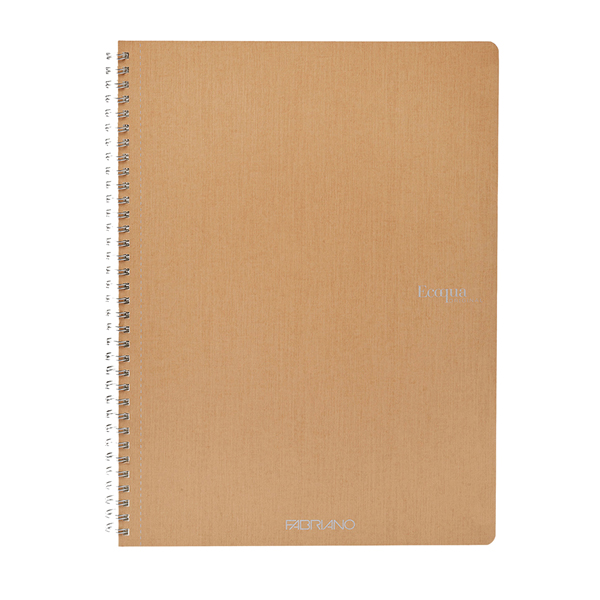  Maxiquaderno Ecoqua original - A4 - 90 gr - 1 rigo - 70 fogli - bruno - spiralato - Fabriano 