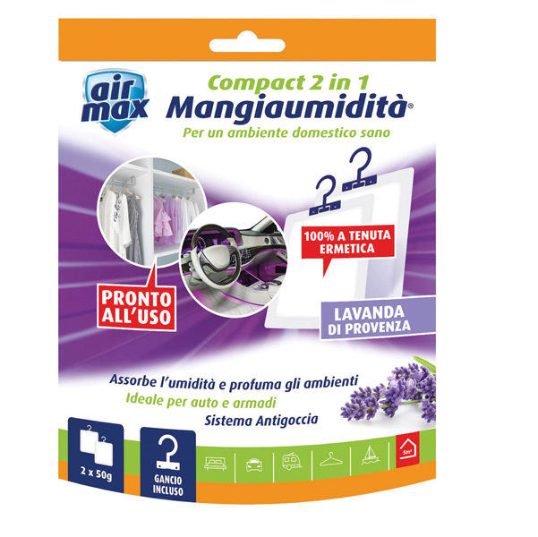  Mangiaumidità appendibile compact 2 in1 - lavanda di provenza - 50 gr - Air Max 