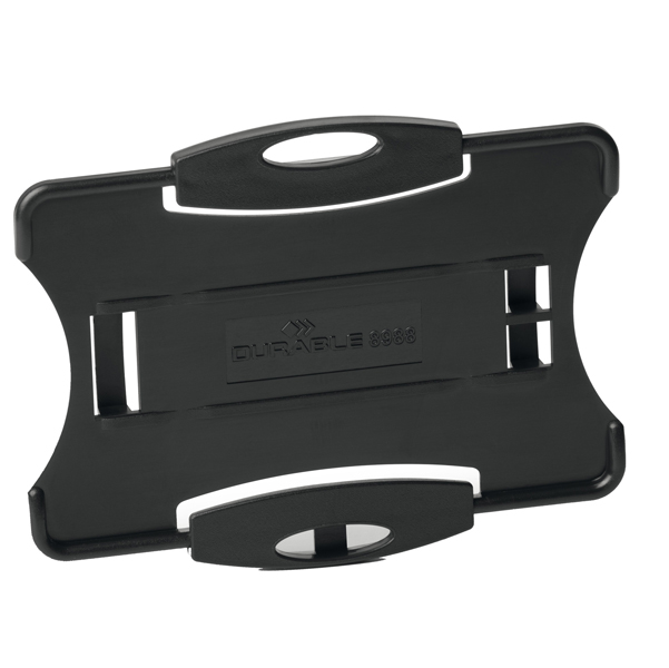  Portabadge Eco - per 1 tessera - 54 x 87 mm - nero - Durable - conf. 10 pezzi 