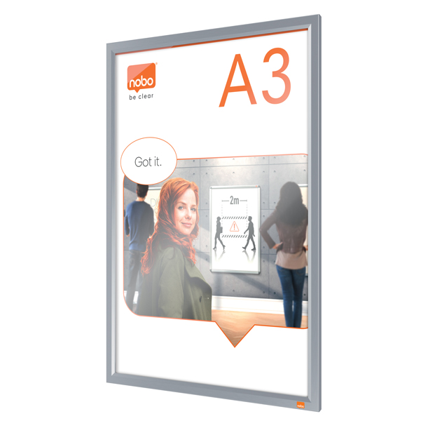  Cornice Impression PRO - a clip - A3 - alluminio - Nobo 