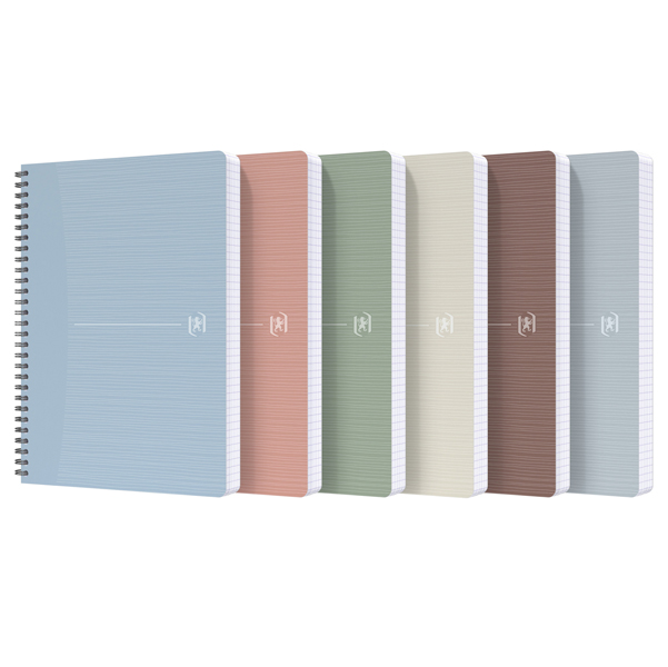  Maxiquaderno spiralato Rec'up - A4 - 1 rigo - 180 fogli - 90 gr - colori assortiti - Oxford 