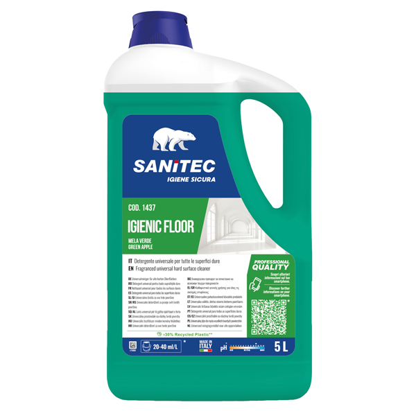  Detergente Igienic Floor - 5 L - mela verde/bacche - Sanitec 